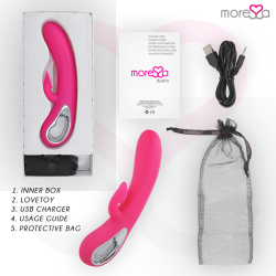 MORESSA - DUSTIN STYMULUJĄCE ŁECHTACZKĘ FALE I MOCNE WIBRACJE PREMIUM SILICONE ŁADOWALNE