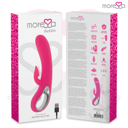 MORESSA - DUSTIN STYMULUJĄCE ŁECHTACZKĘ FALE I MOCNE WIBRACJE PREMIUM SILICONE ŁADOWALNE