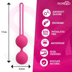 MORESSA - OSIAN THREE ENTRENAMIENTO SUELO PELVICO 85 gr PREMIUM SILICONA ROSA