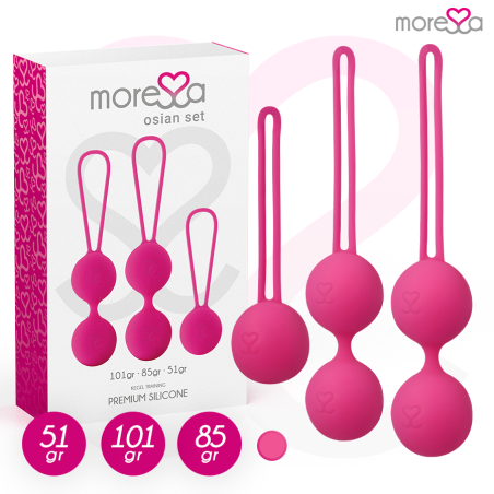 MORESSA - ZESTAW OSIAN PREMIUM SILIKONOWY ROZ (Osian One - 51 g | Osian Two - 101 g | Osian Three 85 g)