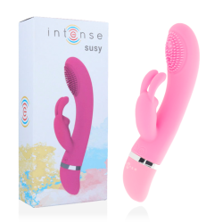 INTENSE - SUSY WIBRATOR OSCYLACYJNY SILIKONOWY KROLIK ROZOWY