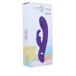 INTENSE - SUSY SILIKONOWY WIBRATOR OSCYLACYJNY KROLIK LILIOWY