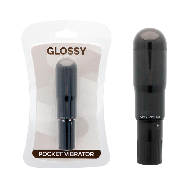 GLOSSY - POCKET VIBRATOR BLACK GLOSSY - POCKET VIBRATOR BLACK