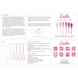 LESLIE - SET PER ALLENAMENTO MUSCOLI PELVICI  KEGEL FIT 6 PEZZI