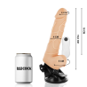 BASECOCK - REALISTYCZNY WIBRATOR ZDALNIE STEROWANY NATURALNY Z JADRAMI 19.5 CM -O- 4 CM