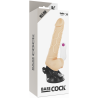 BASECOCK - REALISTYCZNY WIBRATOR ZDALNIE STEROWANY NATURALNY Z JADRAMI 19.5 CM -O- 4 CM