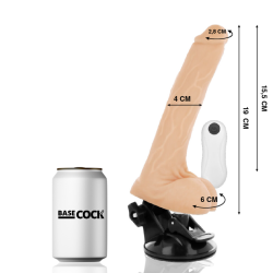BASECOCK - REALISTYCZNY WIBRATOR ZDALNIE STEROWANY MIALEM 19 CM -O- 4 CM