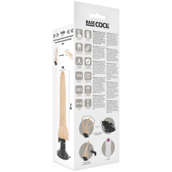 BASECOCK - REALISTYCZNY WIBRATOR ZDALNIE STEROWANY MIALEM 19 CM -O- 4 CM