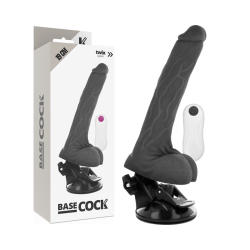 BASECOCK - REALISTYCZNY PILOT WIBRATOROWY PILOT CZARNY 19 CM -O- 4 CM