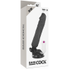 BASECOCK - REALISTYCZNY WIBRATOR ZDALNIE STEROWANY CZARNY 20 CM -O- 4 CM