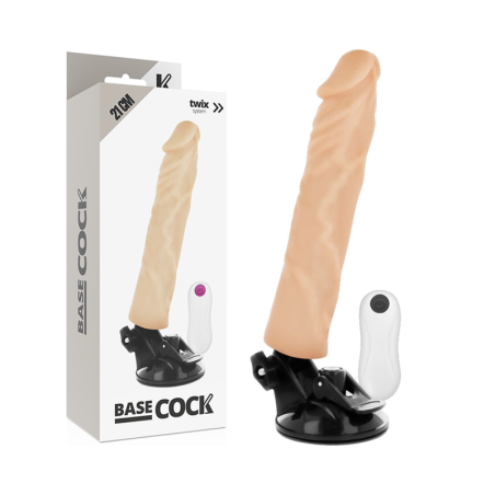 BASECOCK - REALISTYCZNY WIBRATOR PILOT ZDALNEGO STEROWANIA 21 CM -O- 4 CM