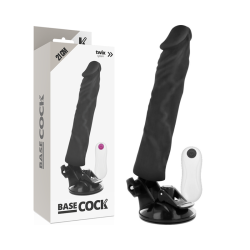 BASECOCK - REALISTYCZNY PILOT WIBRATOROWY PILOT CZARNY 21 CM -O- 4 CM