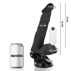 BASECOCK - REALISTYCZNY PRZEGUBOWY PILOT CZARNY 20 CM -O- 4.5 CM