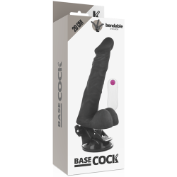 BASECOCK - REALISTYCZNY PRZEGUBOWY PILOT CZARNY 20 CM -O- 4.5 CM
