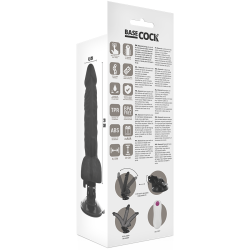 BASECOCK - REALISTYCZNY PRZEGUBOWY PILOT CZARNY 20 CM -O- 4.5 CM