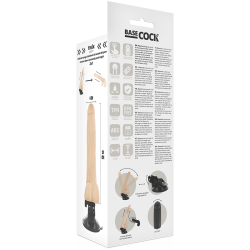 BASECOCK - REALISTYCZNY NATURALNY WIBRATOR ZDALNIE STEROWANY Z JADRAMI 20 CM -O- 4 CM