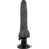 BASECOCK - REALISTYCZNY CZARNY WIBRATOR ZDALNIE STEROWANY Z JADRAMI 20 CM -O- 4 CM