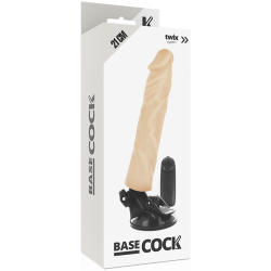 BASECOCK - REALISTYCZNY WIBRATOR PILOT ZDALNEGO STEROWANIA 21 CM -O- 4 CM