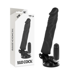 BASECOCK - REALISTYCZNY PILOT WIBRATOROWY PILOT CZARNY 21 CM -O- 4 CM