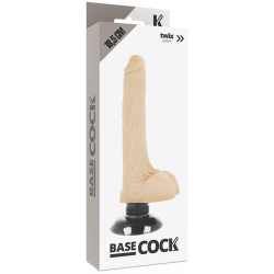 BASECOCK - REALISTYCZNY WIBRATOR 2-1 FLESH 18.5 CM -O- 4 CM