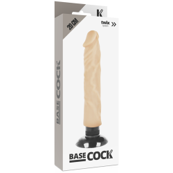 BASECOCK - REALISTYCZNY WIBRATOR 2-1 FLESH 20 CM -O- 4 CM