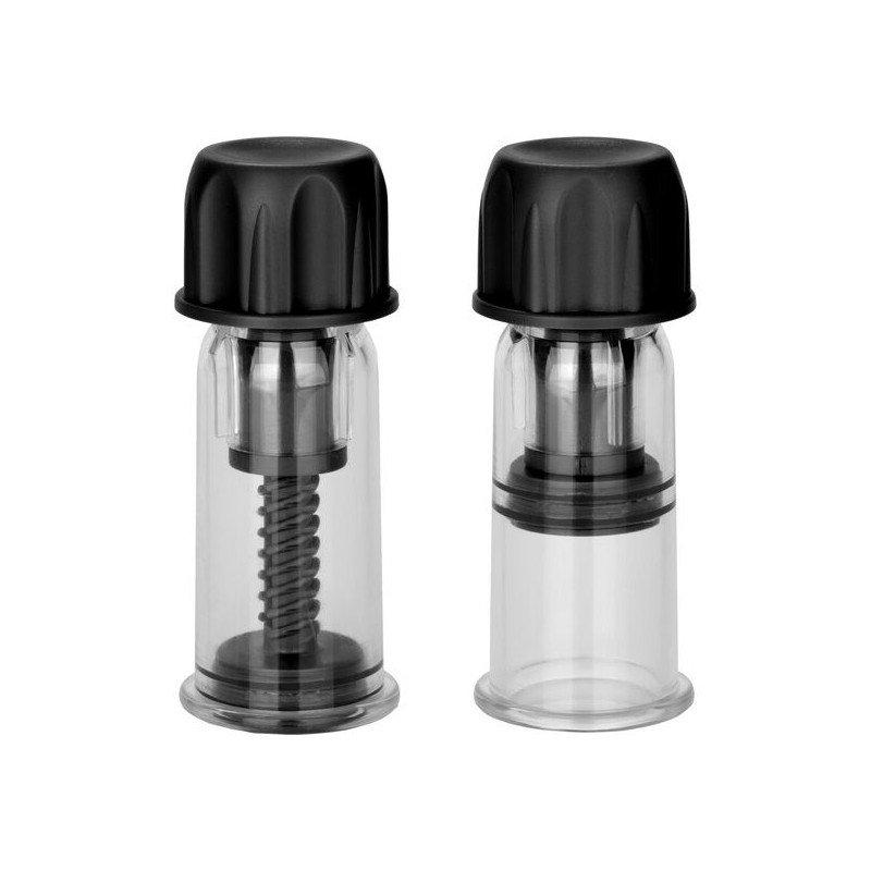 CALEXOTICS - COLT SUCTION CUPS WITH STIMULATING WAVES FOR THE NIPPLE, BLACK CALEXOTICS - COLT SUCTION CUPS WITH STIMULATING WAVES FOR THE NIPPLE, BLACK