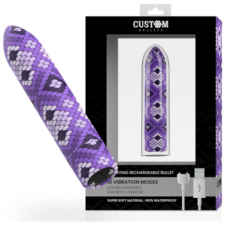 CUSTOM BULLETS - LADOWANY SNAKE FIOLETOWY POCISK MAGNETYCZNY 10 INTENSYWNOSCI