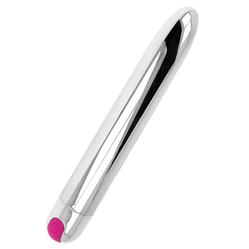 OHMAMA - SREBRNY WIBRATOR LADOWANY 10 TRYBOW 18,5 CM