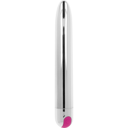 OHMAMA - SREBRNY WIBRATOR LADOWANY 10 TRYBOW 18,5 CM