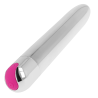 OHMAMA - SREBRNY WIBRATOR LADOWANY 10 TRYBOW 18,5 CM