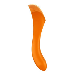 SATISFYER - WIBRATOR NA PALCE CANDY CANE POMARANCZOWY