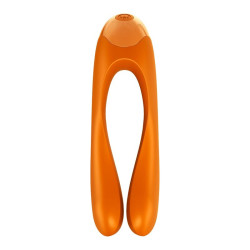 SATISFYER - WIBRATOR NA PALCE CANDY CANE POMARANCZOWY