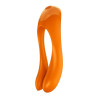 SATISFYER - WIBRATOR NA PALCE CANDY CANE POMARANCZOWY
