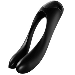 SATISFYER - WIBRATOR NA PALCE CANDY CANE CZARNY