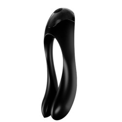 SATISFYER - WIBRATOR NA PALCE CANDY CANE CZARNY