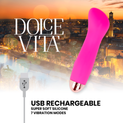 DOLCE VITA - WIBRATOR LADOWANY ROZOWY, 7-BIEGOWY