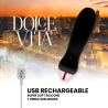 DOLCE VITA - WIBRATOR AKUMULATOROWY PIEC CZARNYCH 7 BIEGOW