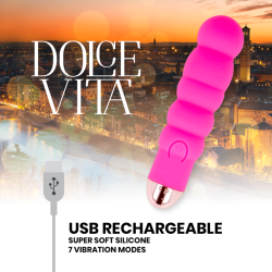 DOLCE VITA - WIBRATOR LADOWANY SZESC ROZOWYCH 7 BIEGOW
