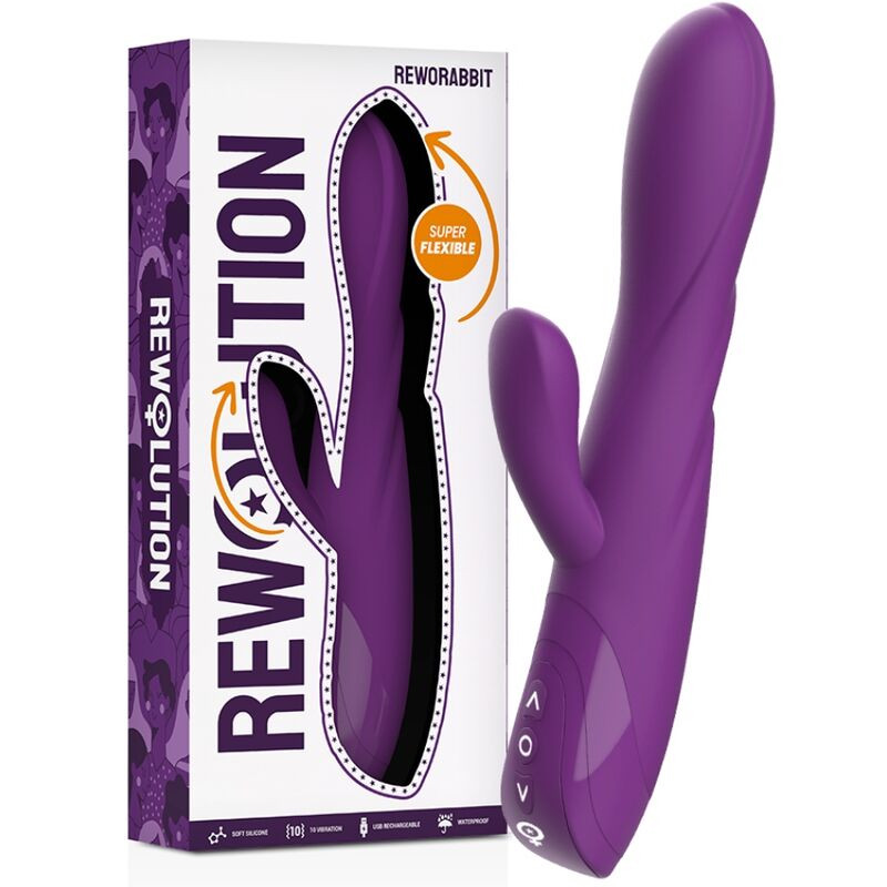 REWOLUTION - WIBRATOR ELASTYCZNY REWORABBIT Z KROLIKIEM