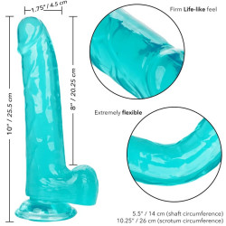 CALEXOTICS - ROZMIAR DILDO KROLOWEJ NIEBIESKI 20,3 CM