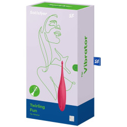 SATISFYER - WIBRATOR Z FUN KONCOWKA CZERWONY