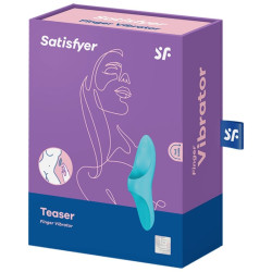 SATISFYER - ZWIASTUN WIBRATORA PALCOWEGO NIEBIESKIE SWIATLO