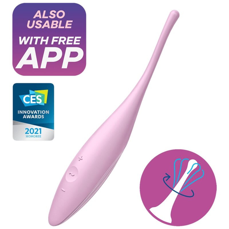 SATISFYER - WIBRATOR DO LECHTACZKI TWIRLING JOY ROZOWY