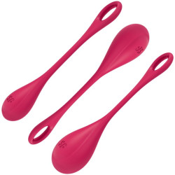 SATISFYER - ZESTAW TRENINGOWY YONI POWER 1 CZERWONY