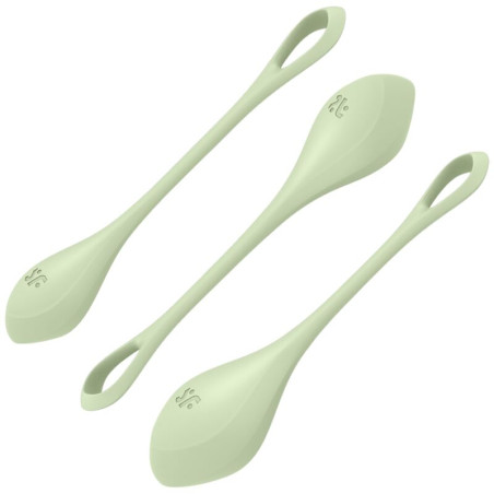SATISFYER - ZESTAW TRENINGOWY YONI POWER 2 ZIELONY