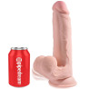 KING COCK - PLUS 3D DILDO KOCHAJACE KULKI 20,3 CM