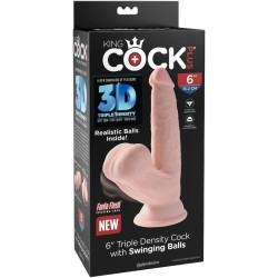 KING COCK - PLUS 3D DILDO BUJAJACE KULKI 12,7 CM