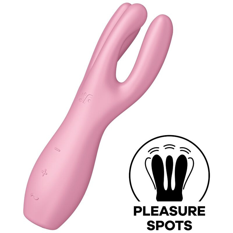 SATISFYER - TROJKATNY WIBRATOR 3 ROZOWY