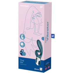 SATISFYER - NIEBIESKA APLIKACJA WIBRATOR KROLIKA HUG ME RABBIT