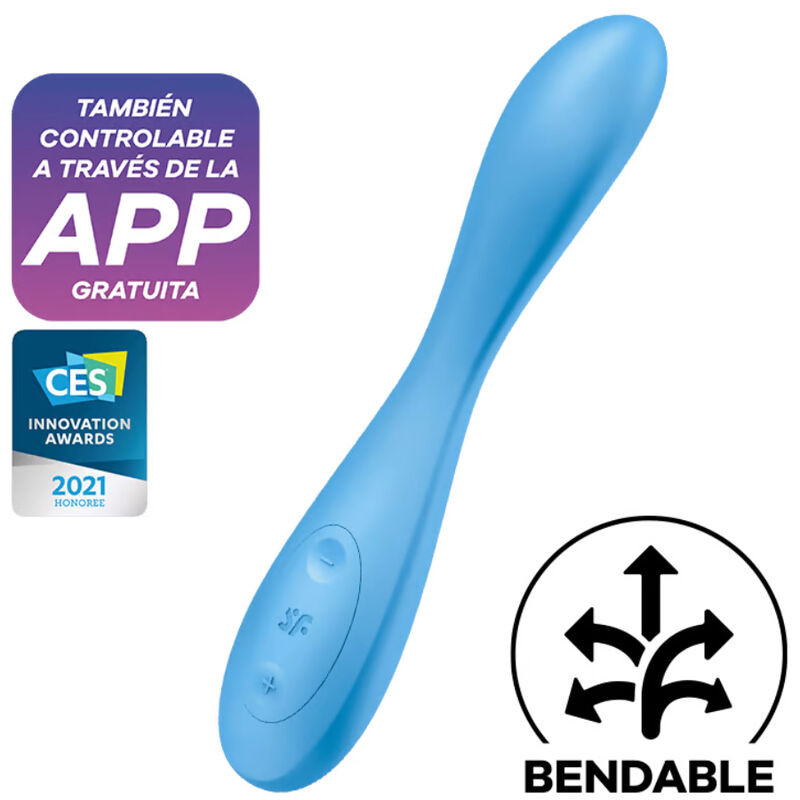 SATISFYER - APLIKACJA MULTI WIBRATOR G-SPOT FLEX 4+ NIEBIESKA